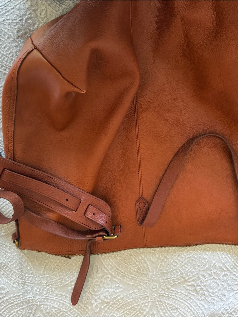 Madewell Large Leather Tote in Cognac - Picture 10 of 11